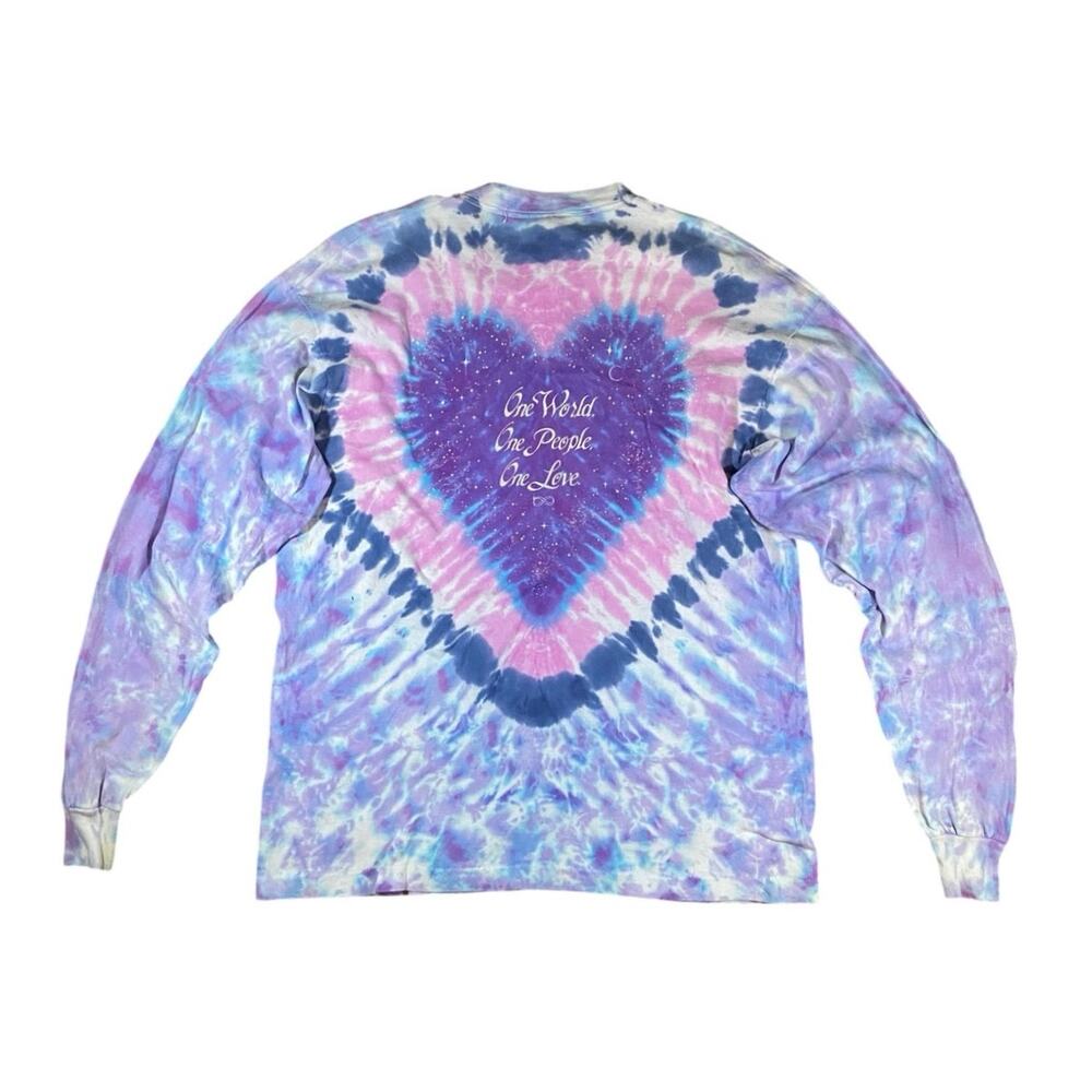 Vintage 90s One Love Long Sleeve Tie-dye Tee - XL - Picture 3 of 5